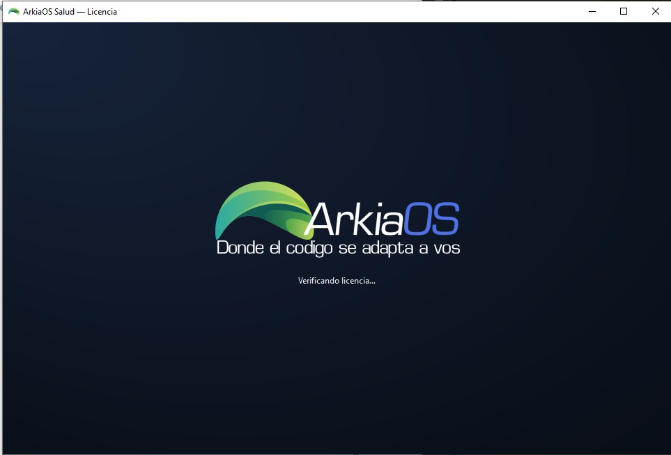 Pantalla de bienvenida ArkiaOS