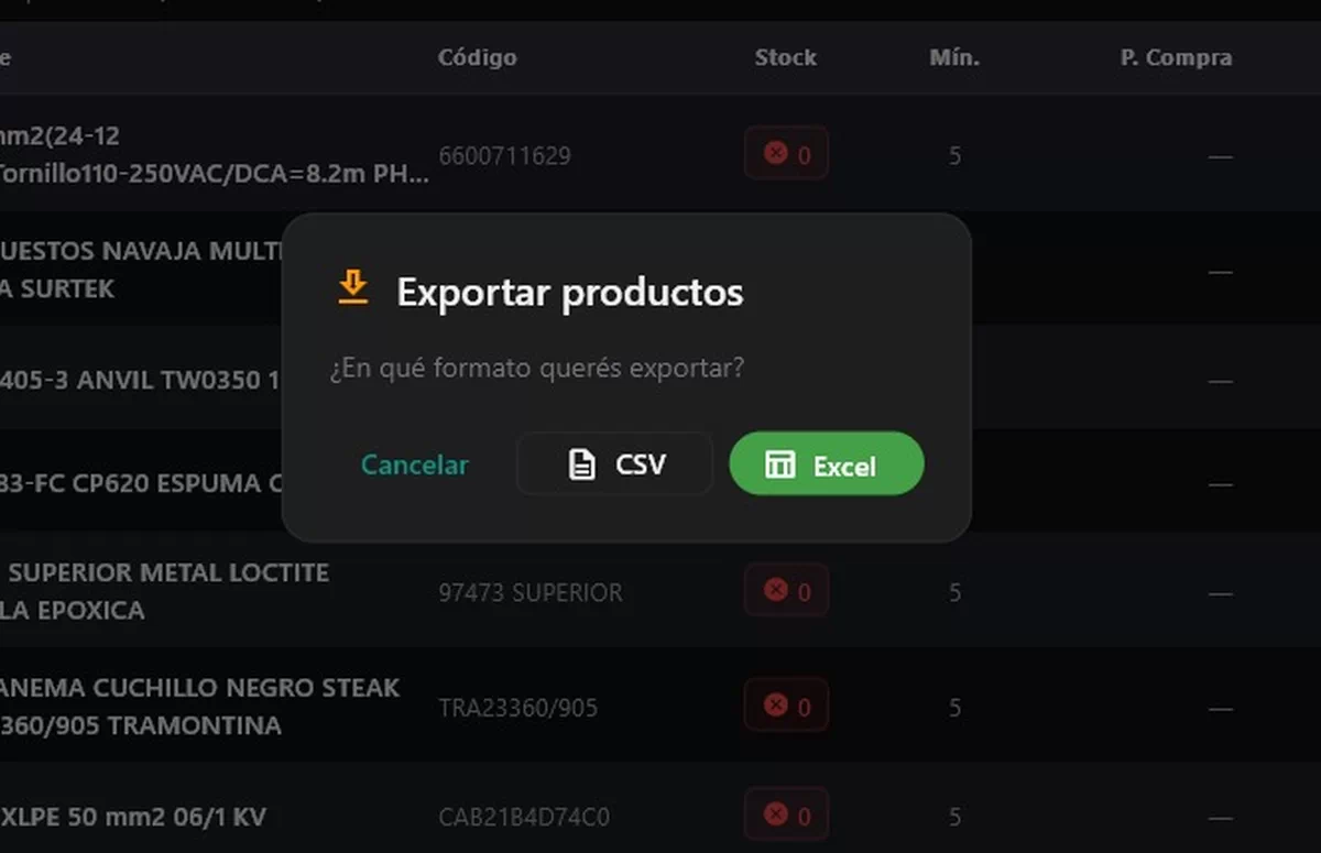 Exportar