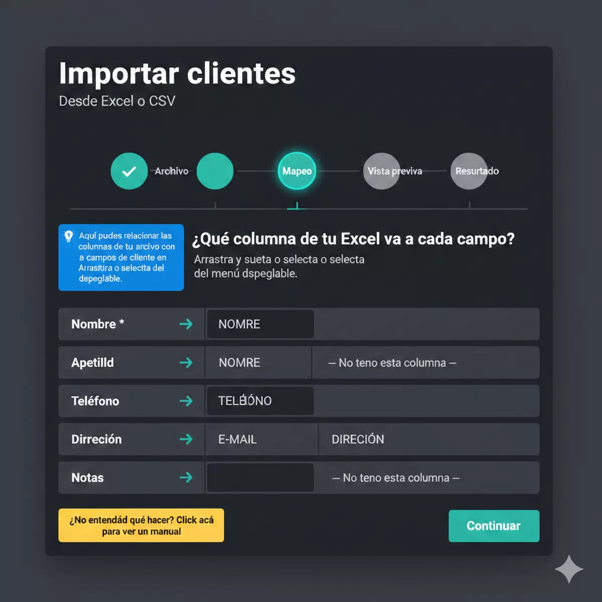 Mapeo de clientes