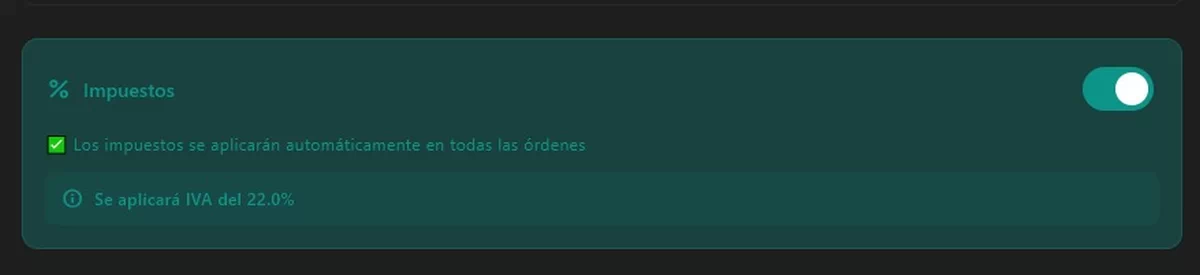 Switch de impuestos